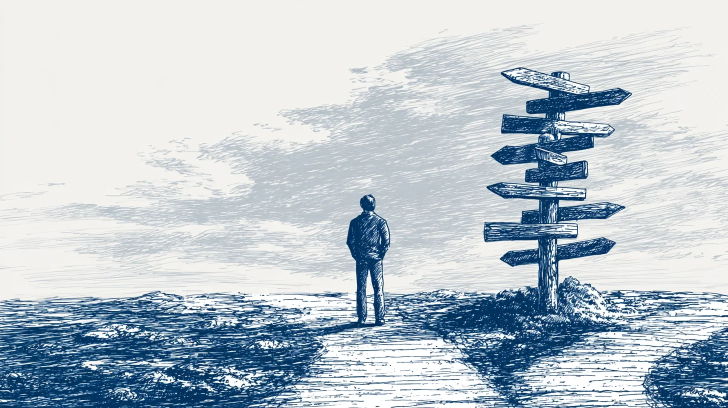 Crossroads signpost illustrating multiple lending options