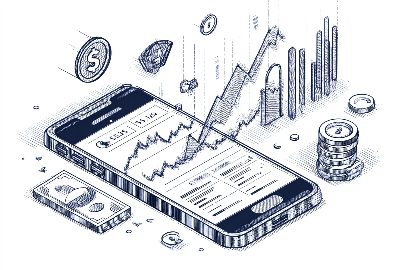 Digital finance technology concept